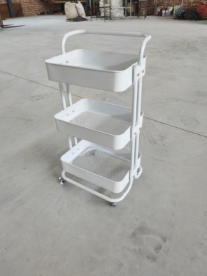 Raskog-Style All Carbon Steel 3-Tier Rolling Cart (19mm Tube) photo 2