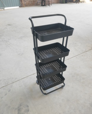 Raskog-Style 4-Tier Rolling Cart with Plastic Baskets photo 1